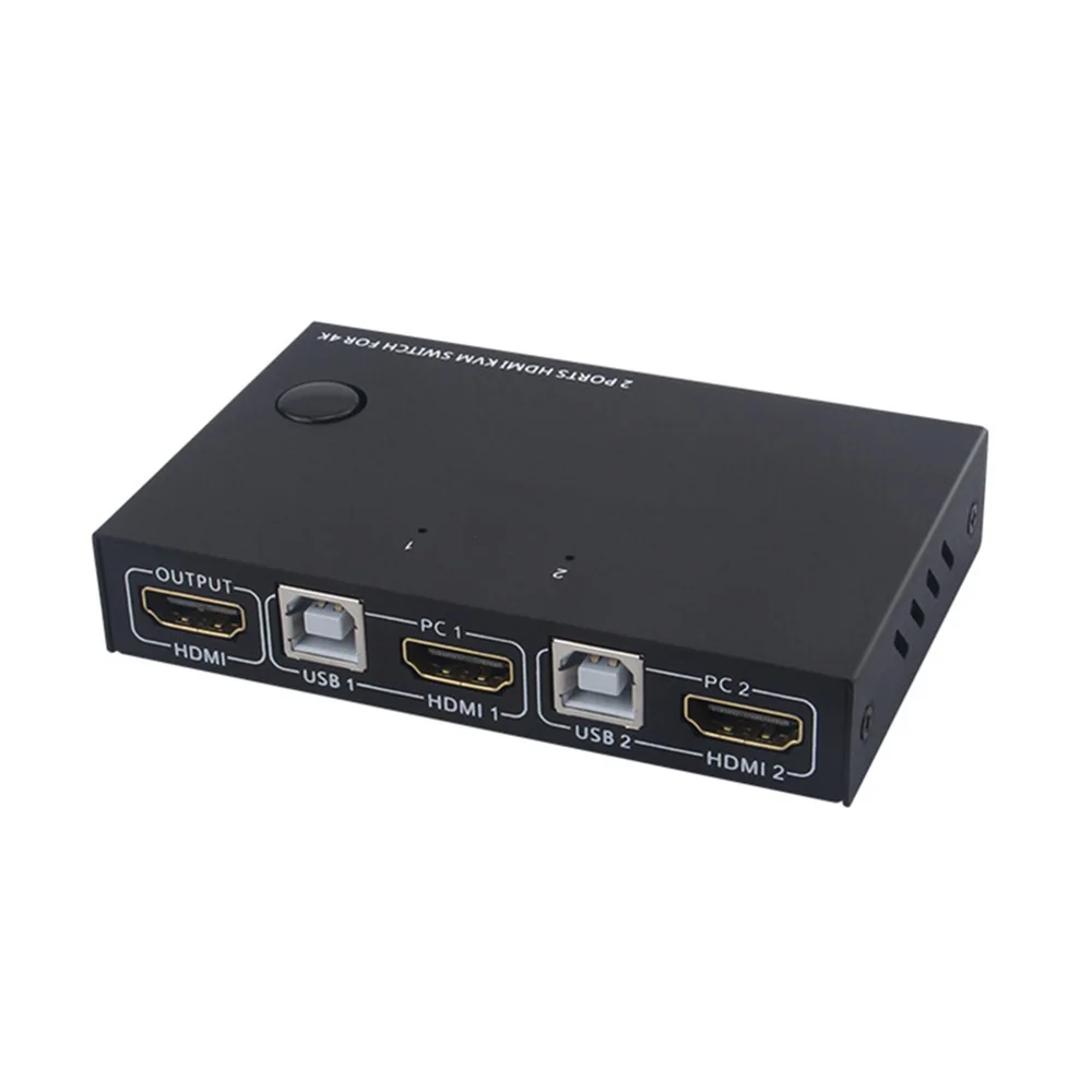 Контейнер под элемент питания 2 Порты USB HDMI KVM переключатель 4K видео Дисплей