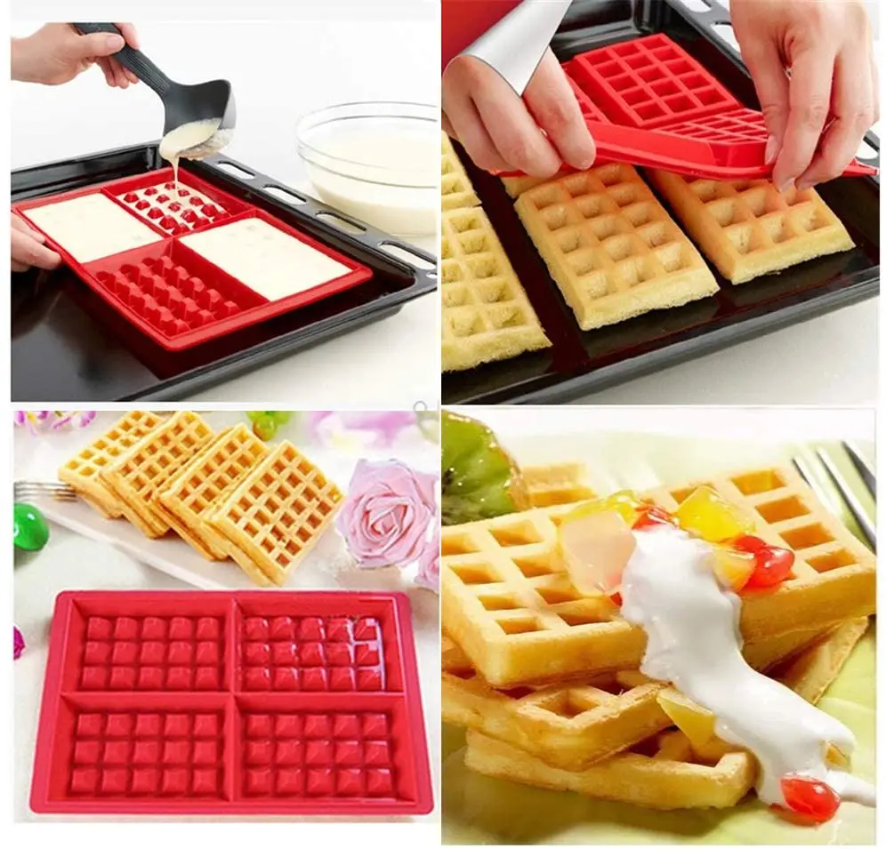 Waffle Mold Silicone Square-Shaped Waffle Baking Molds Muffin Pans Chocolate Bread Pie Flan Bakeware
Waffle Mold Silicone Square-Shaped Waffle Baking Molds Muffin Pans Chocolate Bread Pie Flan Bakeware
