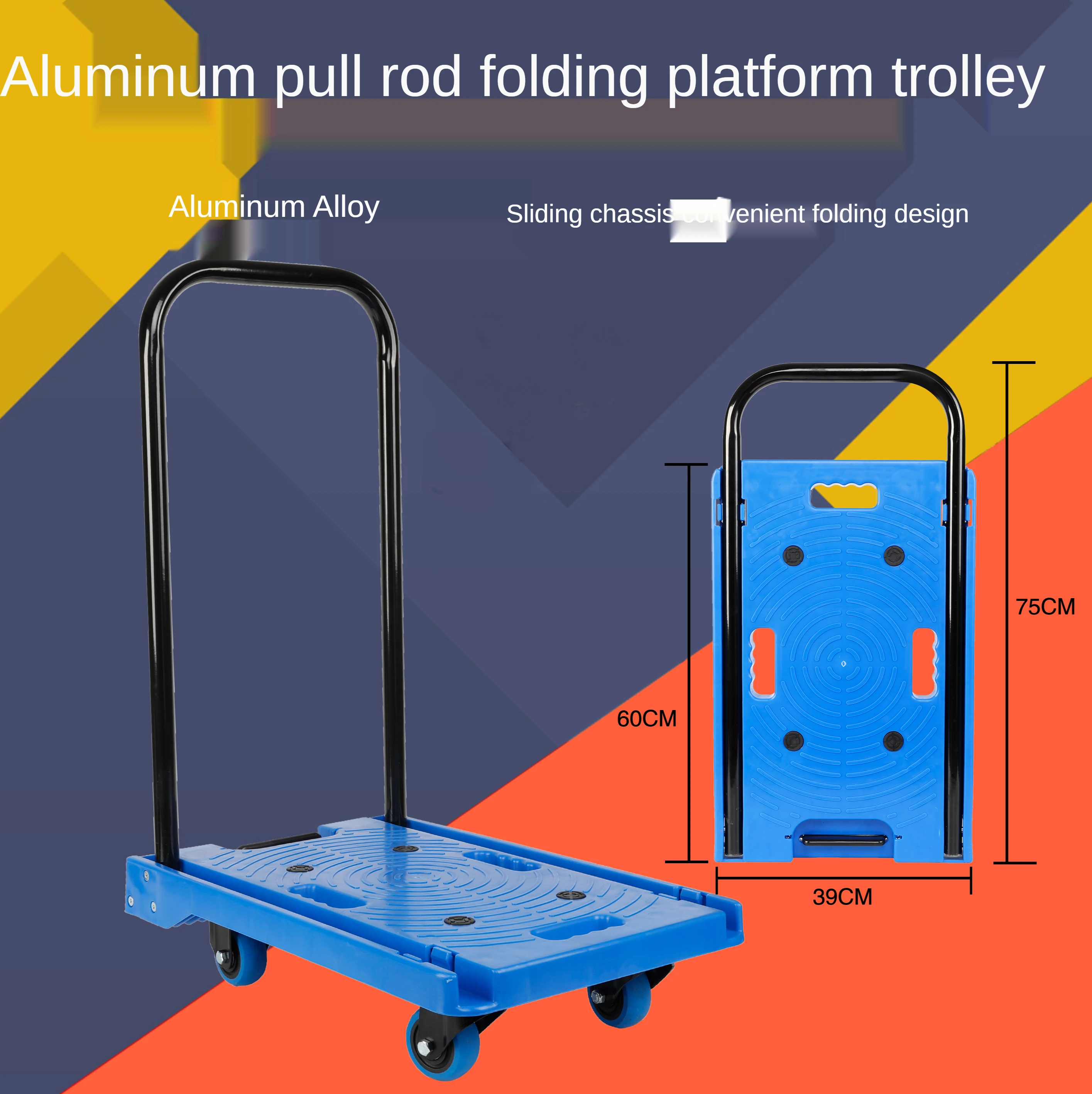 LISM Folding Hand Truck Luggage Cart with 4 Wheels 300KG Capacity Heavy Duty Platform Dolly Hand Cart
LISM Folding Hand Truck Luggage Cart with 4 Wheels 300KG Capacity Heavy Duty Platform Dolly Hand Cart