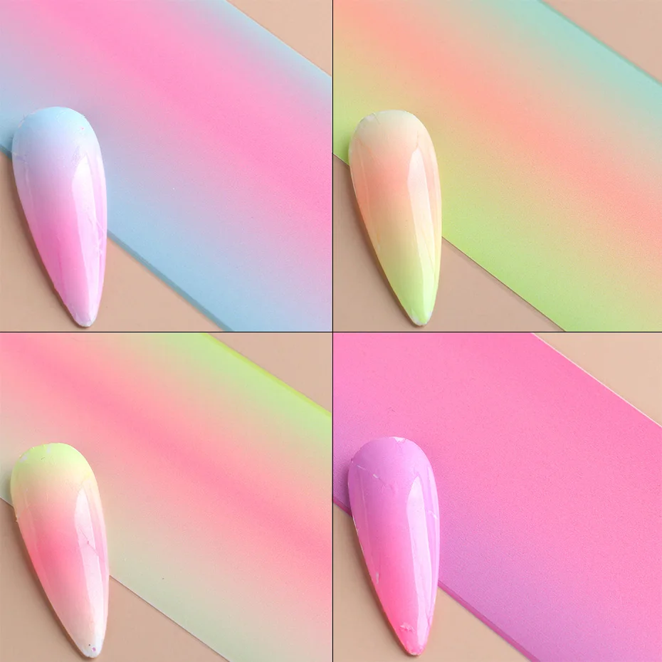 10 рулонов разноцветные градиентные Фольга для ногтей неоновые конфеты Звездная