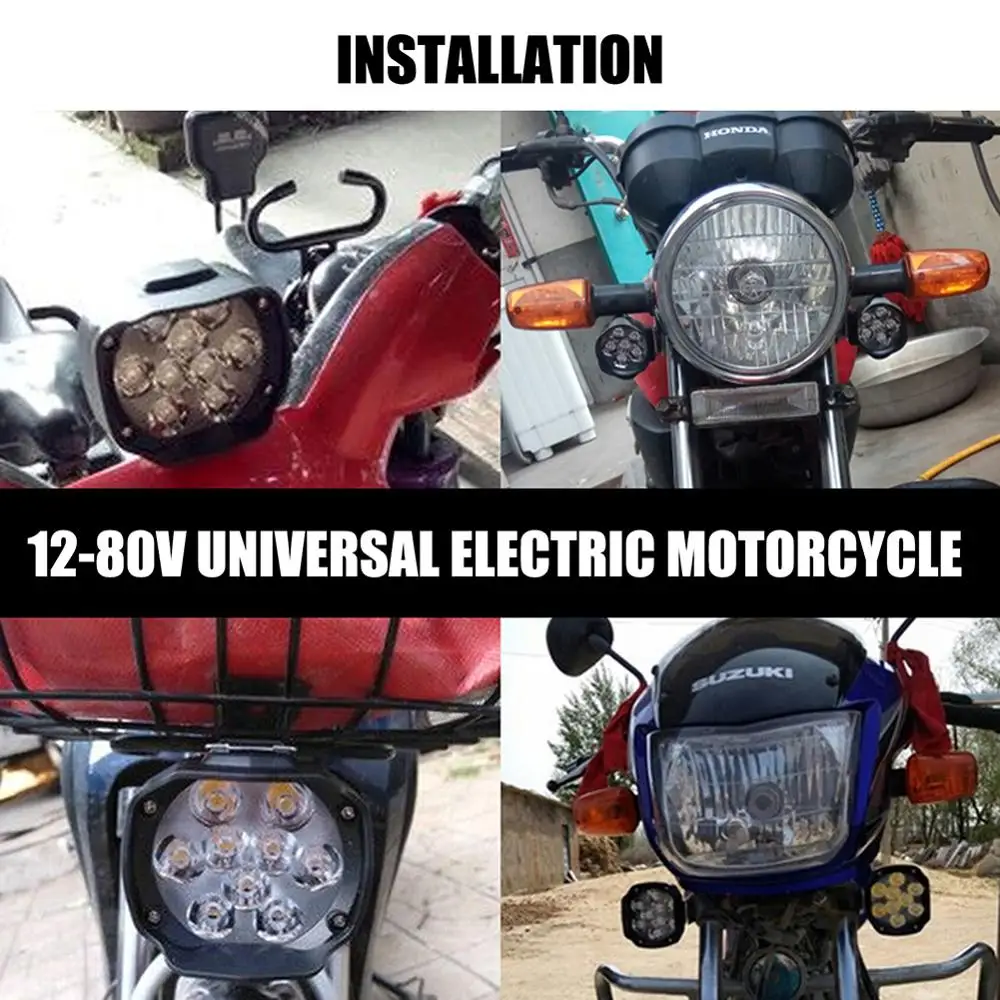 18W LED Work Headlight 1800LM Car Motorcycle Bike Fog Bulb DRL Spotlight Led Lamp DIY Scooter White External 9LED 12-80V Headla
18W LED Work Headlight 1800LM Car Motorcycle Bike Fog Bulb DRL Spotlight Led Lamp DIY Scooter White External 9LED 12-80V Headla