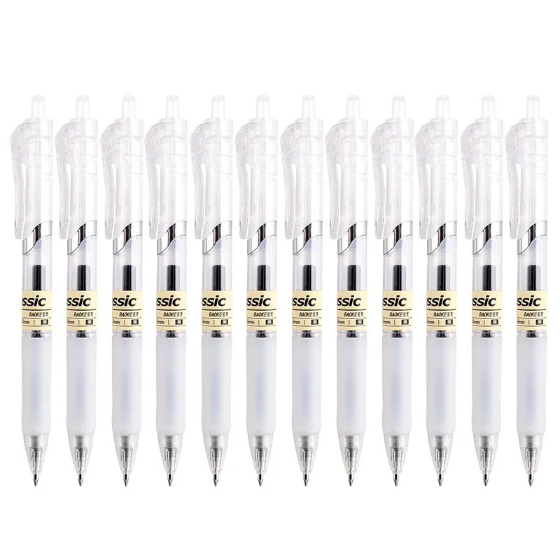 12 Baoke F35 Press Black Gel Pen Stationery 12 Press White Gel Pen 0.5mm Office Signature Pen Student Examination Pen
12 Baoke F35 Press Black Gel Pen Stationery 12 Press White Gel Pen 0.5mm Office Signature Pen Student Examination Pen