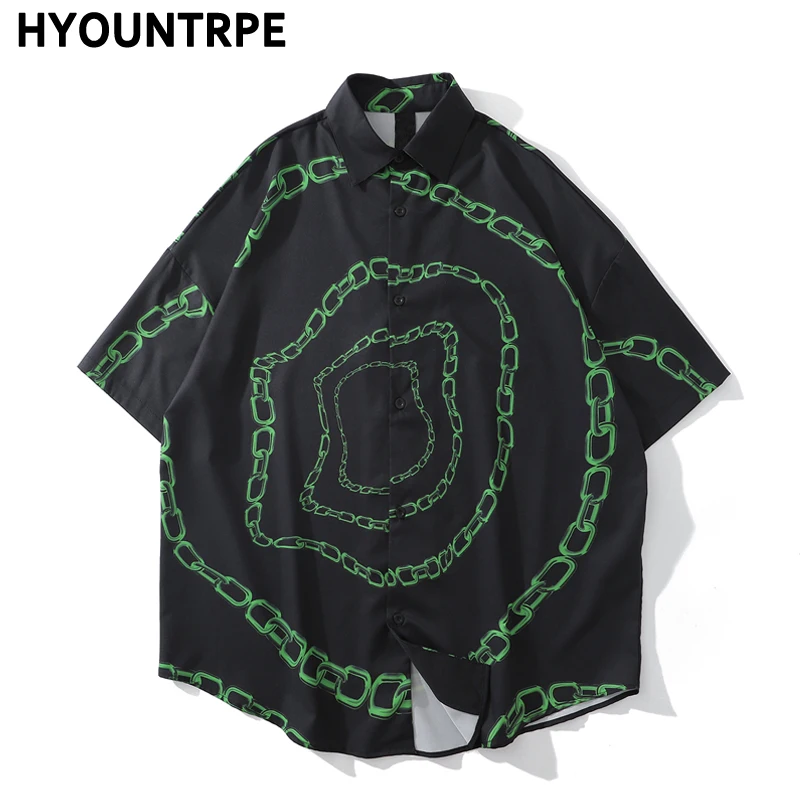 Mens Hip Hop Chain Printed Shirts New Casual Short Sleeve Collar Vintage Tops Shirt Hip Hop Loose Harajuku Streetwear Men Shirts
Mens Hip Hop Chain Printed Shirts New Casual Short Sleeve Collar Vintage Tops Shirt Hip Hop Loose Harajuku Streetwear Men Shirts