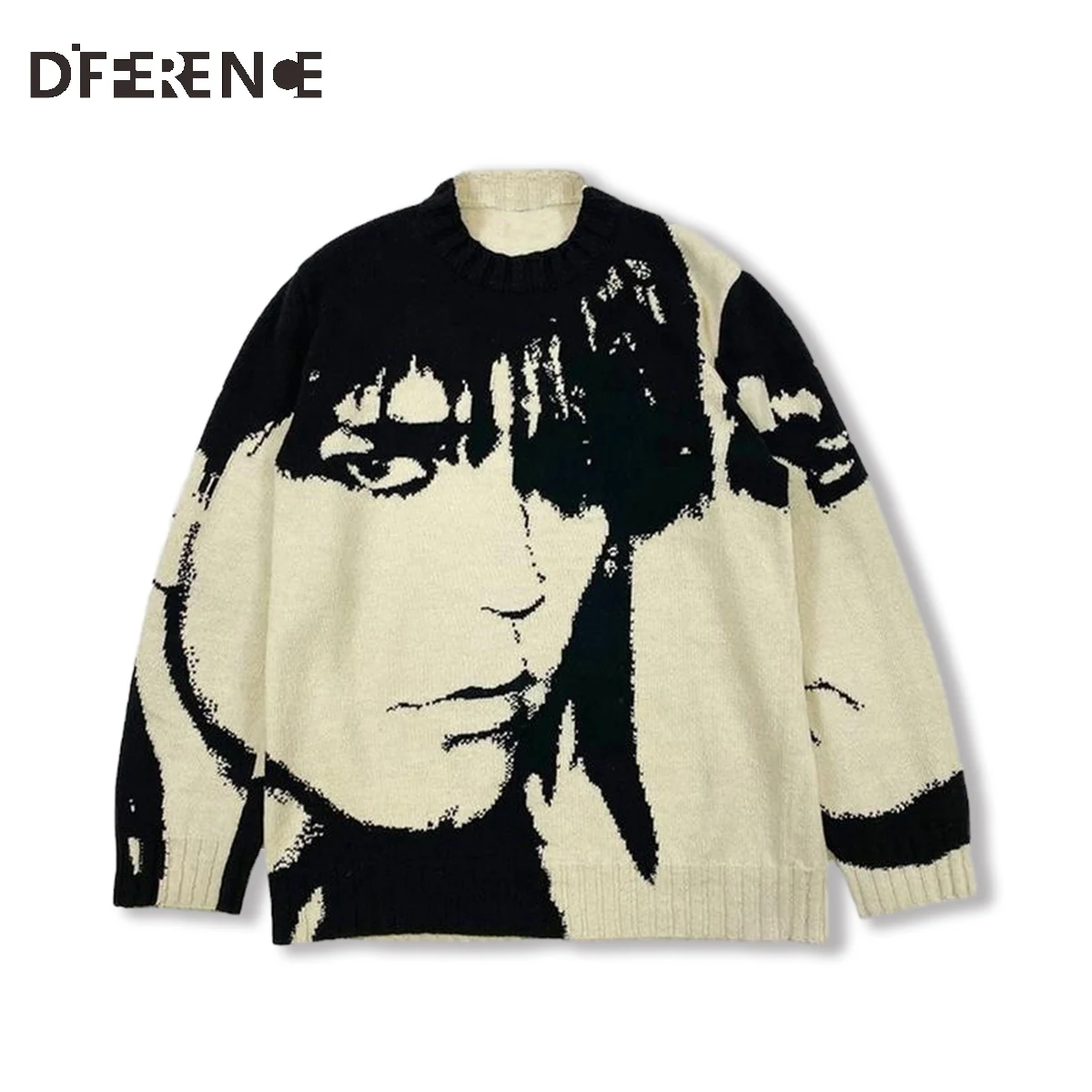 Hip Hop Retro Portrait Print Sweater Men's Harajuku Streetwear Anime Printing Knitted Sweaters 2021 Winter Japan Loose Pullovers
Hip Hop Retro Portrait Print Sweater Men's Harajuku Streetwear Anime Printing Knitted Sweaters 2021 Winter Japan Loose Pullovers