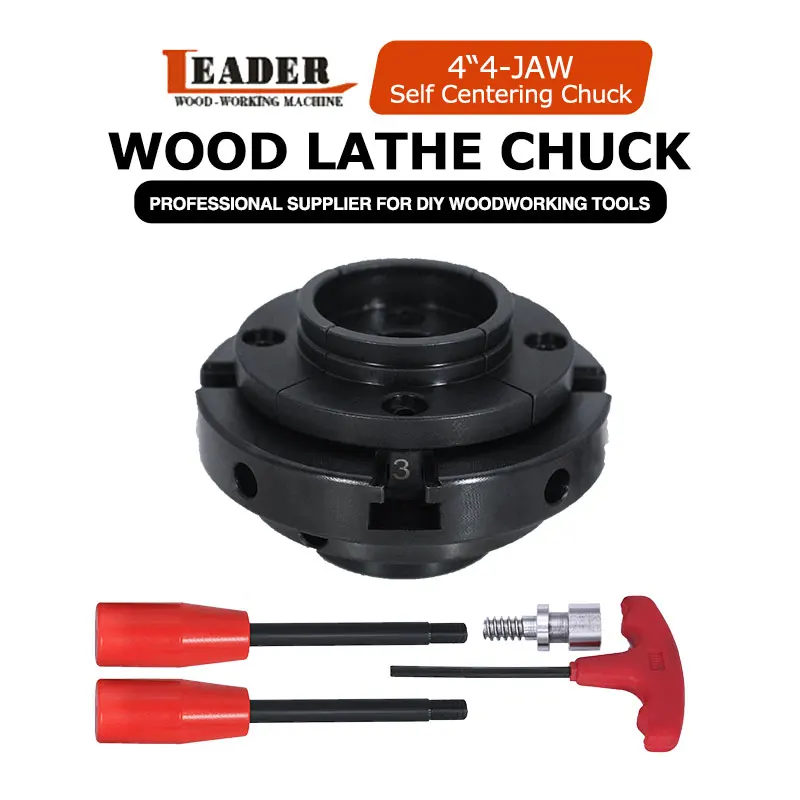 4" TYPE-E Wood Turning Lathe Chuck 100mm 4-Jaw Self Centering Woodworking Tool Accessories for DIYer Hobby | Инструменты