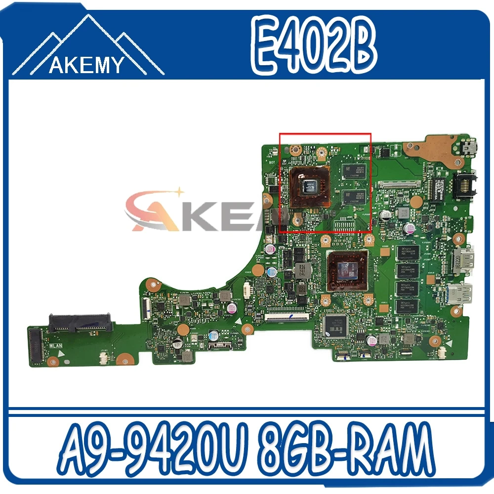 Akemy E402BP материнская плата для ноутбука ASUS E402B E402BP лаптоп материнская плата с A9-9420U 8GB-RAM
Akemy E402BP материнская плата для ноутбука ASUS E402B E402BP лаптоп материнская плата с A9-9420U 8GB-RAM