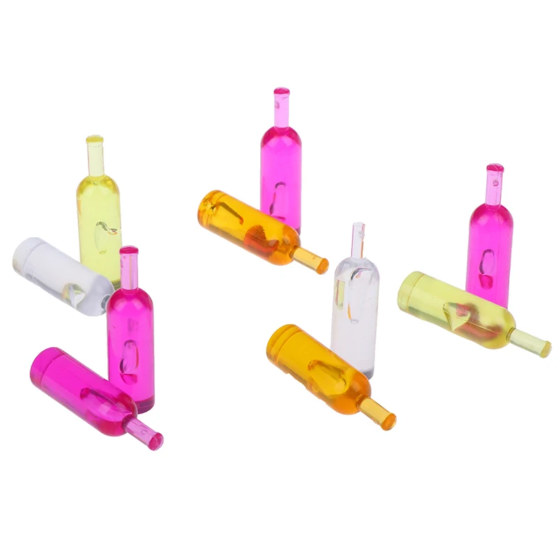 10 шт./компл. 1:12 миниатюрные красочные винные бутылки для кукольного домика модели