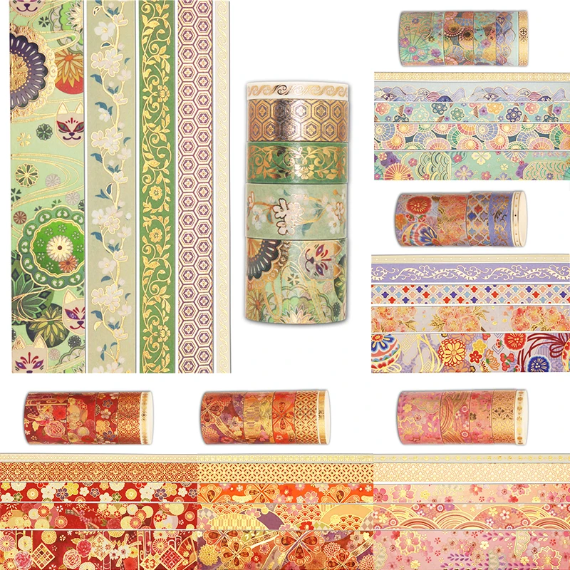 15 Pcs Gold Foil Washi Tape Set Vintage Flower Masking Tape Decorative Adhesive Tape Sticker Scrapbooking DIY Diary Stationery
15 Pcs Gold Foil Washi Tape Set Vintage Flower Masking Tape Decorative Adhesive Tape Sticker Scrapbooking DIY Diary Stationery