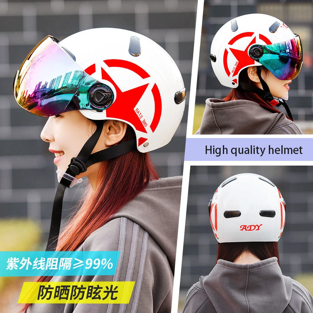Men Women Summer Scooter Electric Motorcycle Helmets Single UV400 Lens Visors Moto Helmet Bicycle Moto Bike Casco E-Bike
Men Women Summer Scooter Electric Motorcycle Helmets Single UV400 Lens Visors Moto Helmet Bicycle Moto Bike Casco E-Bike