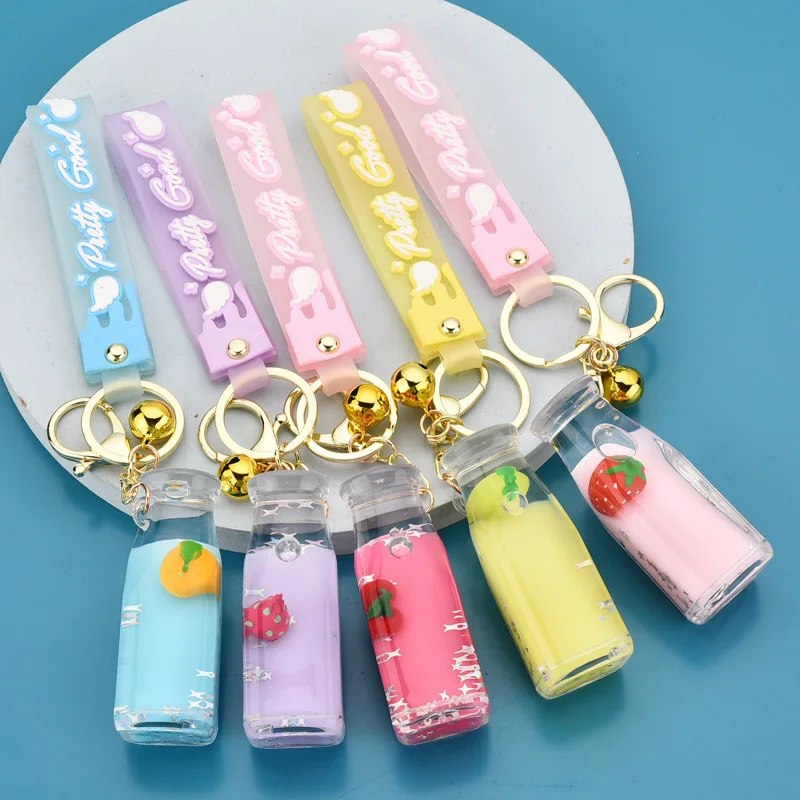 Creative Softdrink Key Chain Quicksand Keychain Liquid Floating Bottle Fruit Keyring Backpack Pendant Keyfob for Women
Creative Softdrink Key Chain Quicksand Keychain Liquid Floating Bottle Fruit Keyring Backpack Pendant Keyfob for Women