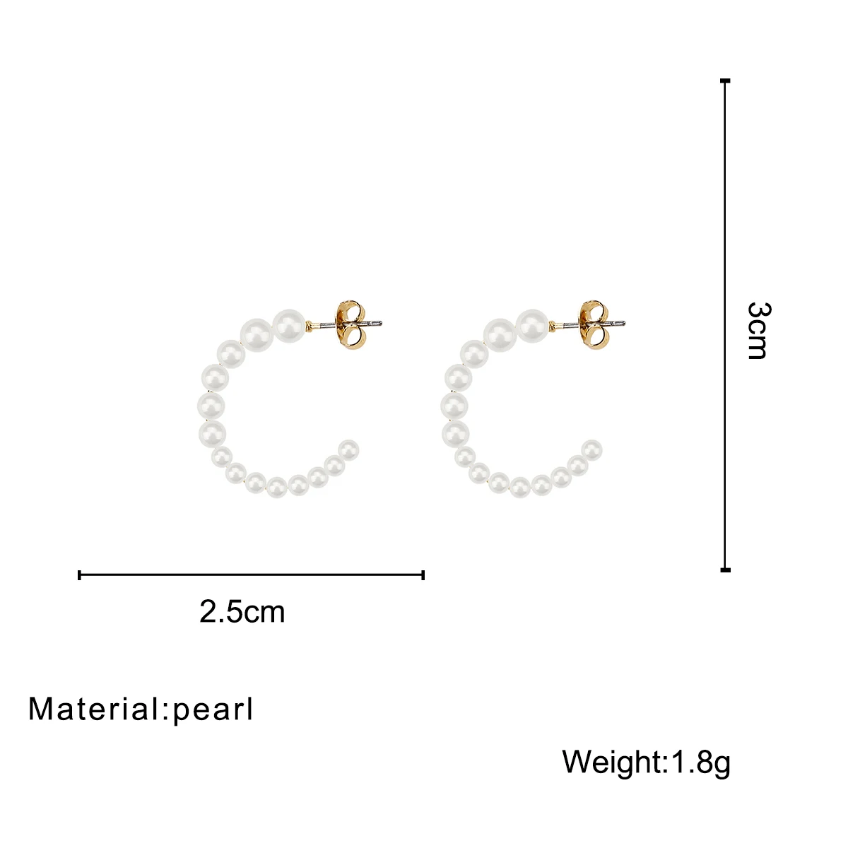Lifefontier Elegant Round Pearl Hoop Earrings For Women Gold Geometric C Shaped Loop Earrings Wedding Party Jewelry Gifts
Lifefontier Elegant Round Pearl Hoop Earrings For Women Gold Geometric C Shaped Loop Earrings Wedding Party Jewelry Gifts