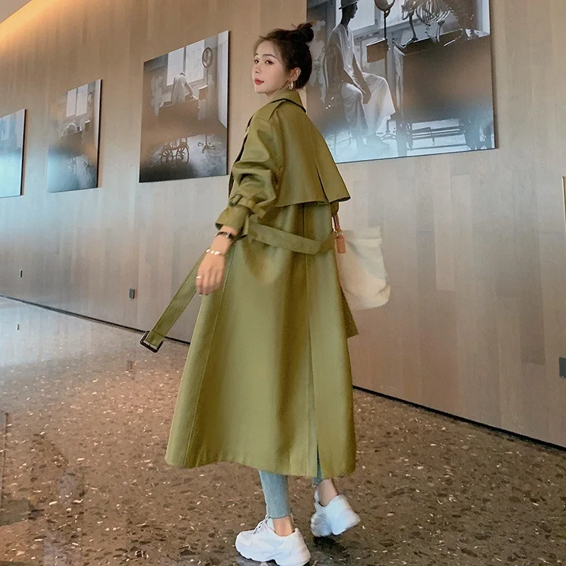 women long trench coat with sashes buttons 2020 autumn winter office ladies turndown neck loose outwear double breasted M452
women long trench coat with sashes buttons 2020 autumn winter office ladies turndown neck loose outwear double breasted M452
