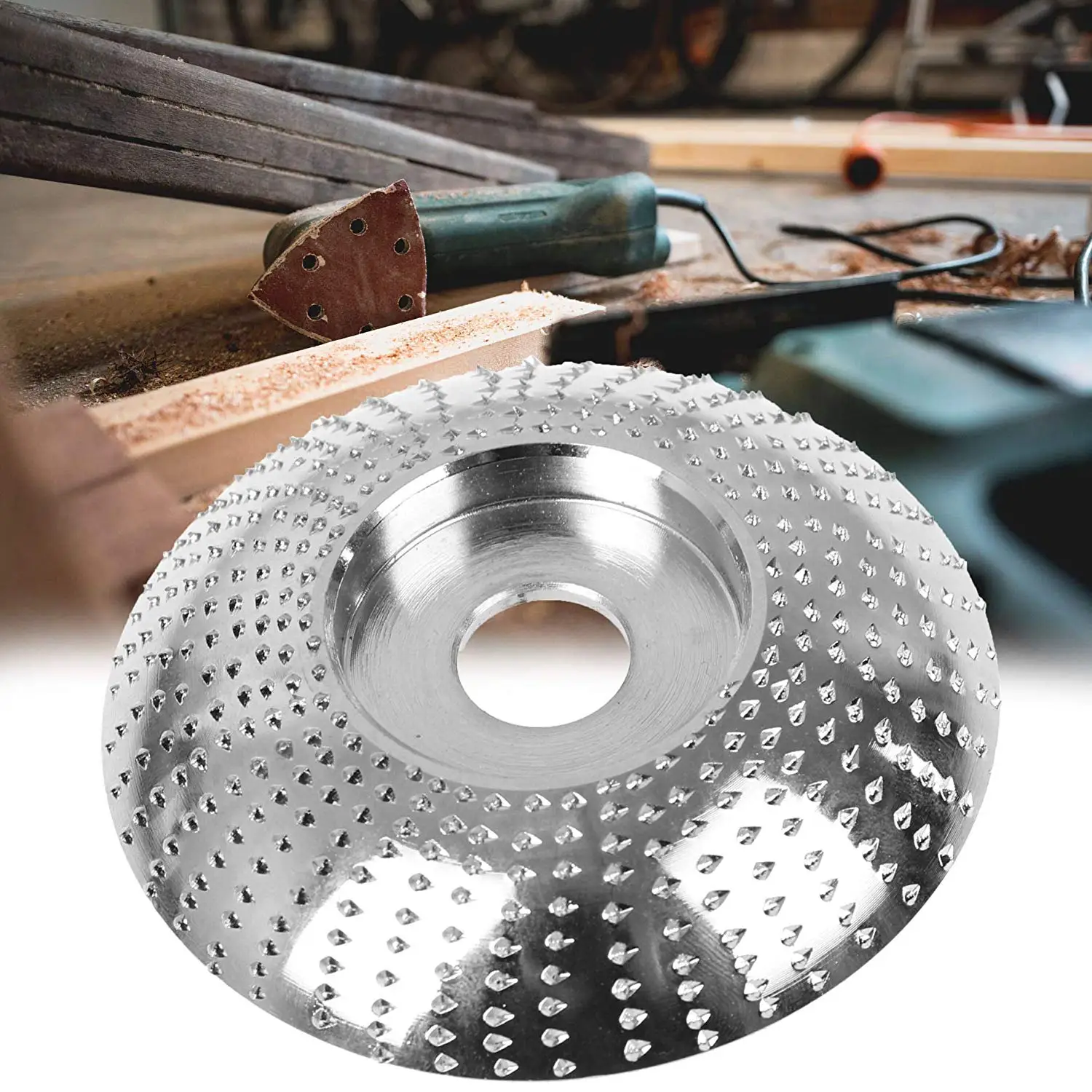 Angle Grinding Wheel 3-3/10"(84mm) Diameter 3/5" (16mm) Bore Tungsten Carbide Wood Sanding Carving Disc for Grinder | Инструменты