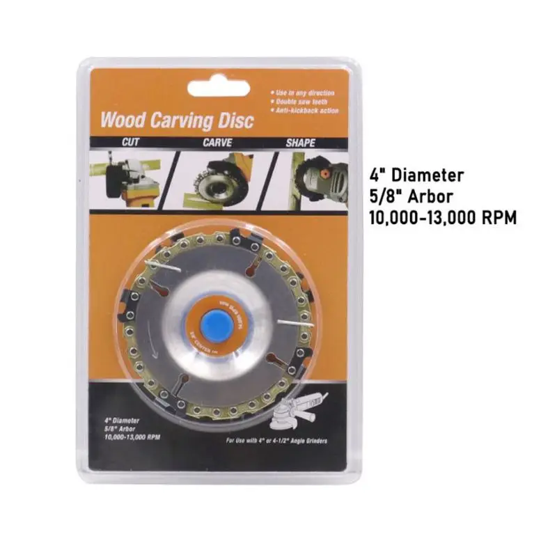 4 Inch 7 Teeth Wood Carving Disc Woodworking Chain Grinding Saw Plate Wheel Tool for Angle Grinder G8TB
4 Inch 7 Teeth Wood Carving Disc Woodworking Chain Grinding Saw Plate Wheel Tool for Angle Grinder G8TB