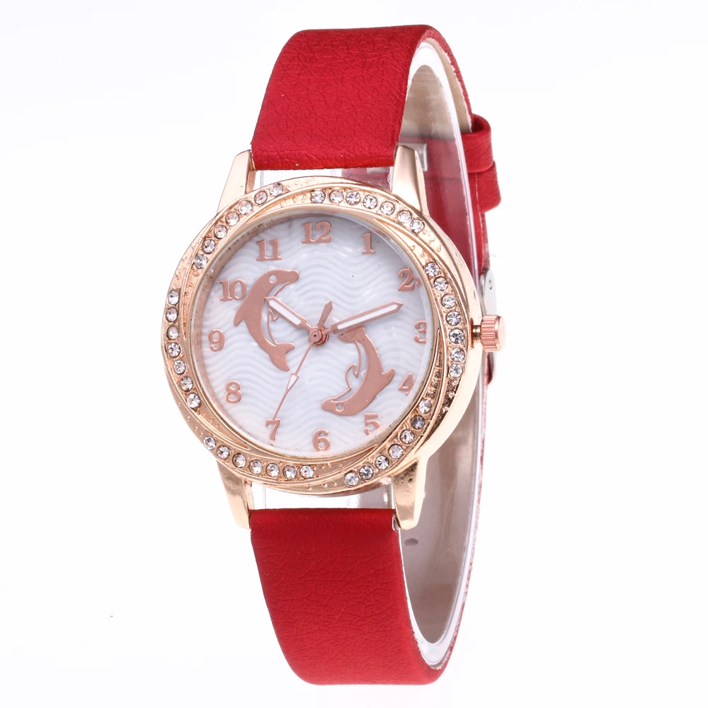 New Fashion Women Watches Top Brand Women Gold Diamond Dolphin Casual Quartz Watch Women Leather Strap Watches Relogio Feminino
New Fashion Women Watches Top Brand Women Gold Diamond Dolphin Casual Quartz Watch Women Leather Strap Watches Relogio Feminino