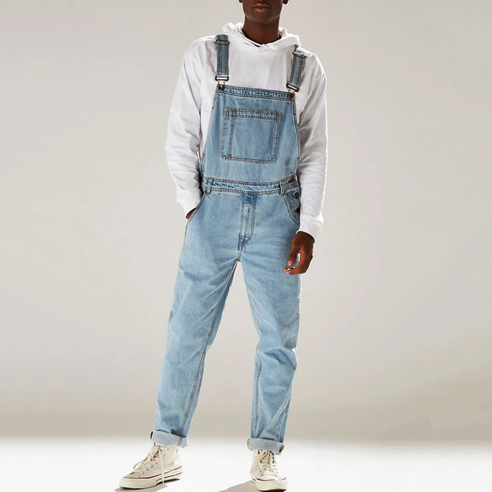 Men's Denim Bib Pants Washed Full Length Jeans Jumpsuits Hip Hop Straight Jean Overalls for Men Streetwear New Male Jumpsuit D30
Men's Denim Bib Pants Washed Full Length Jeans Jumpsuits Hip Hop Straight Jean Overalls for Men Streetwear New Male Jumpsuit D30