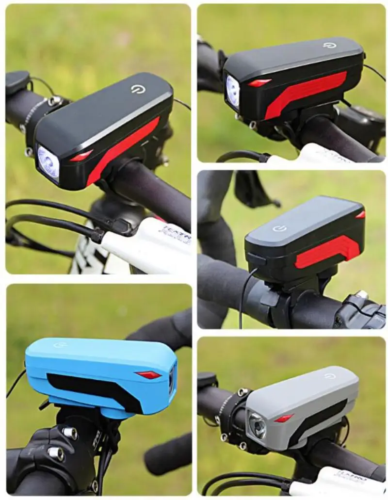 Sounds Bicycle Lamp ABS Cycling Horn Headlight Front Lights USB Rechargeable LED Smart Lamp 2000 MAh Lithium Battery IPX5
Sounds Bicycle Lamp ABS Cycling Horn Headlight Front Lights USB Rechargeable LED Smart Lamp 2000 MAh Lithium Battery IPX5
