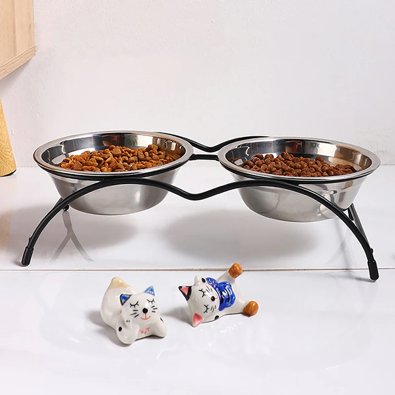 Double Stainless Steel Cat Bowl Dog Bowl Pet Feeding Bowls Elevated Pet Food Bowl With Stand Food Water Dishes Feeder Pet Supply
Double Stainless Steel Cat Bowl Dog Bowl Pet Feeding Bowls Elevated Pet Food Bowl With Stand Food Water Dishes Feeder Pet Supply