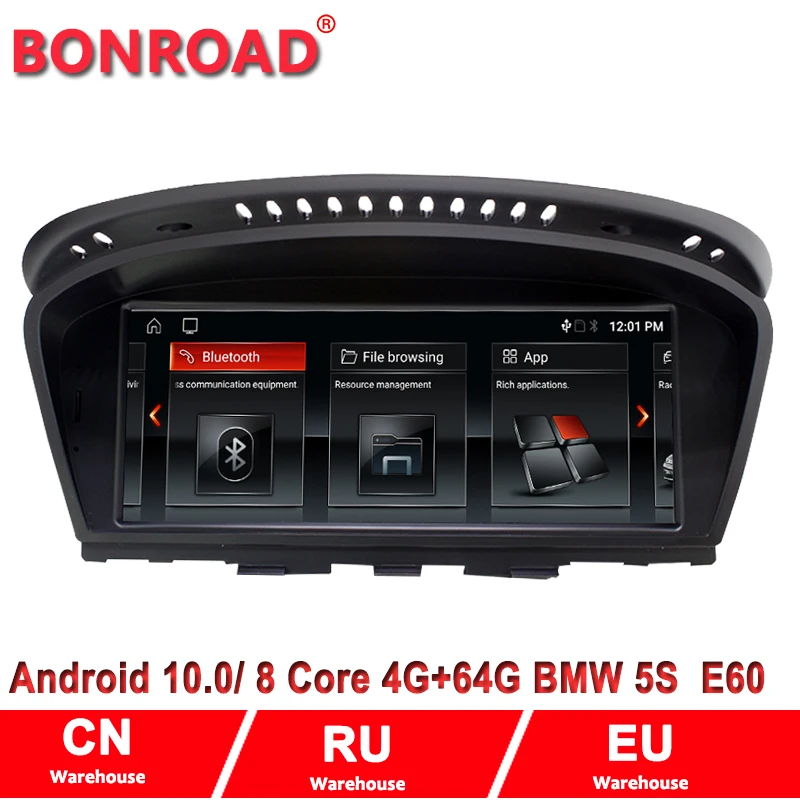 Автомобильный мультимедийный плеер Bonroad 4 Гб + 64 ГБ Android 10 0 для BMW 5 Series E60 E61 E63 E64 E90 E91
