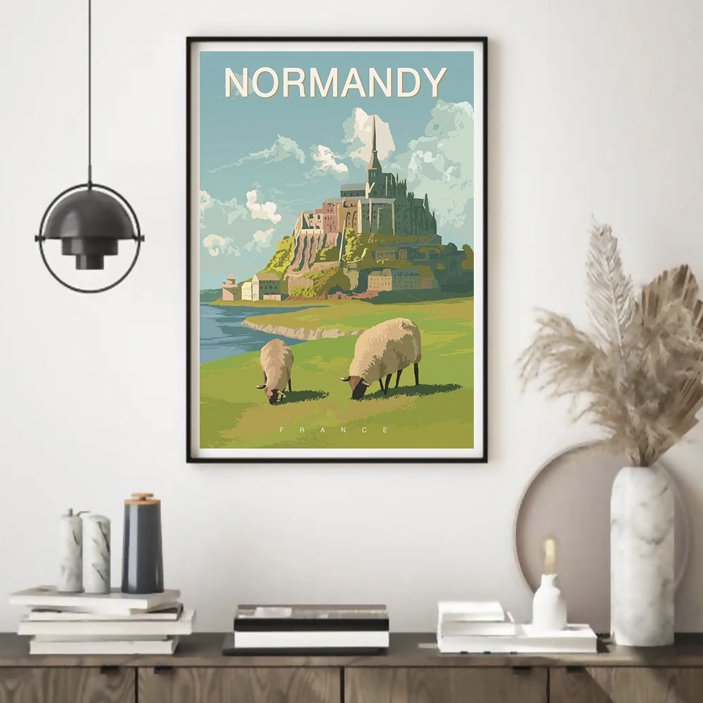 France Normandy Vintage Travel Poster Canvas Painting Wall Art Kraft Posters Coated Wallsticker Home Decor Gift
France Normandy Vintage Travel Poster Canvas Painting Wall Art Kraft Posters Coated Wallsticker Home Decor Gift