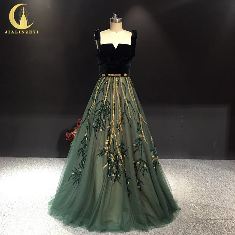 Rhine real Pictures Zuhair Murad Dark Green Velvet Beads With Gold Crystal Fashion robe de soiré evening dressese de mariage
Rhine real Pictures Zuhair Murad Dark Green Velvet Beads With Gold Crystal Fashion robe de soiré evening dressese de mariage