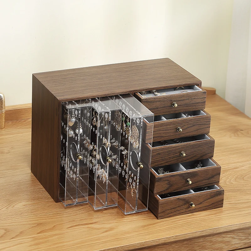 Casegrace Large Jewelry Organizer Box 5 Layers Drawer Desktop Wooden Storage Jewellery Cosmetics Makeup Organizer Display Boxes
Casegrace Large Jewelry Organizer Box 5 Layers Drawer Desktop Wooden Storage Jewellery Cosmetics Makeup Organizer Display Boxes