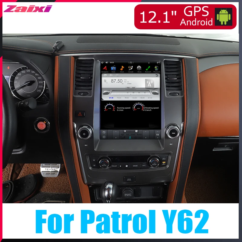 ZaiXi Android автомобильный мультимедийный GPS для Nissan Patrol Y62 2010 ~ 2019 радио вертикальный