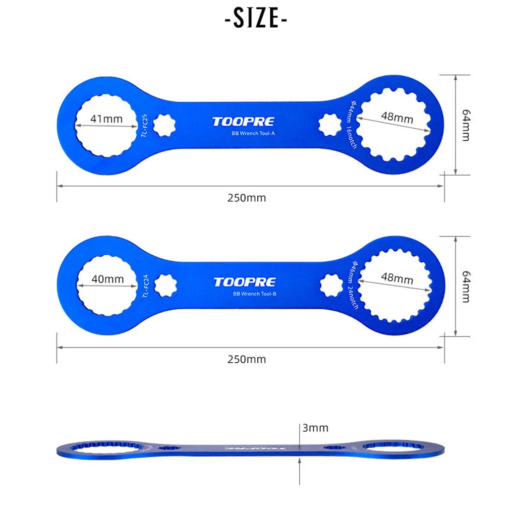 Bike Bottom Bracket Wrench A 44MM/B 46MM BB Type Repair Tool Installation Quick Remover Installation 250x64x3mm
Bike Bottom Bracket Wrench A 44MM/B 46MM BB Type Repair Tool Installation Quick Remover Installation 250x64x3mm