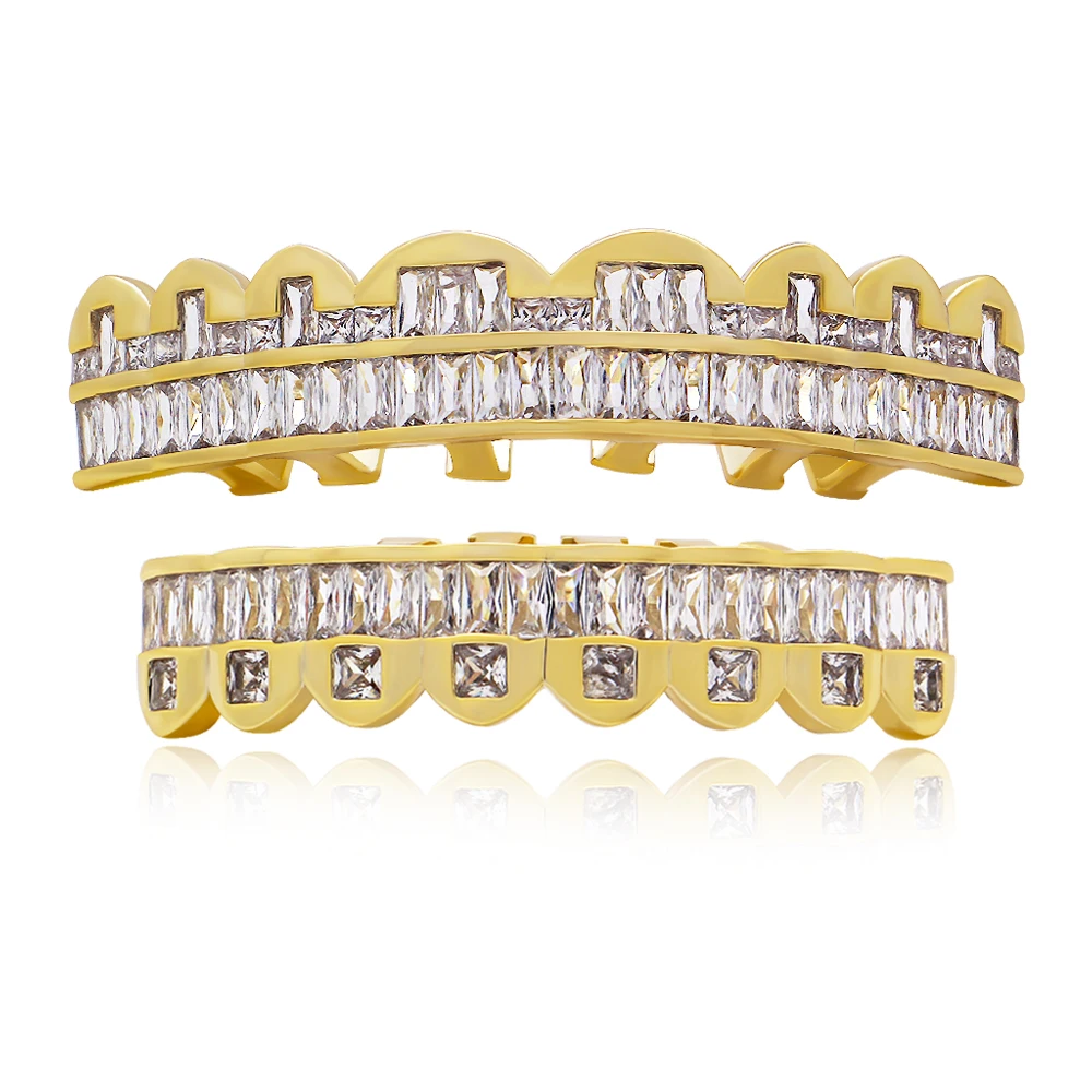 Hip Hop Gold Teeth Grillz Top & Bottom Grills Set With Silicone Shiny Grill Sets Bling Silver Color AAA Cubic Zircon Jewelry
Hip Hop Gold Teeth Grillz Top & Bottom Grills Set With Silicone Shiny Grill Sets Bling Silver Color AAA Cubic Zircon Jewelry