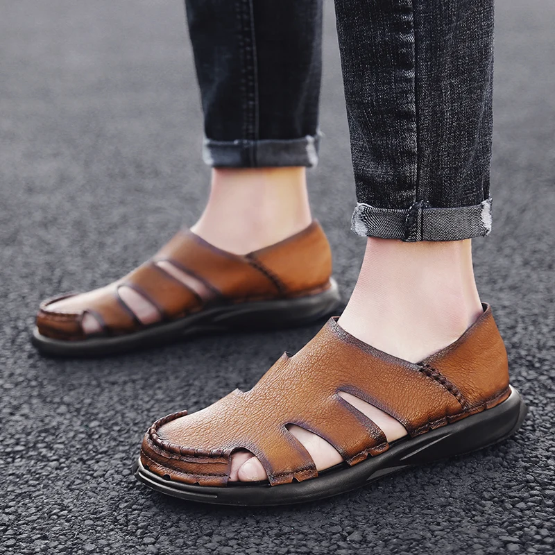 Sandalhas Masculina Mens Leather Sandles Shoes Men Sandals Gladiator Beach Male For Sandal Plastic Vietnam Roman Summer
Sandalhas Masculina Mens Leather Sandles Shoes Men Sandals Gladiator Beach Male For Sandal Plastic Vietnam Roman Summer