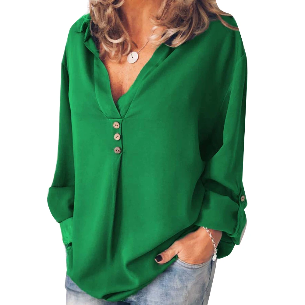 blouse women Plus Size Spring Autumn Women Solid Color V Neck Long Sleeve Shirt Blouse blusas mujer de moda 2020 ropa mujer
blouse women Plus Size Spring Autumn Women Solid Color V Neck Long Sleeve Shirt Blouse blusas mujer de moda 2020 ropa mujer