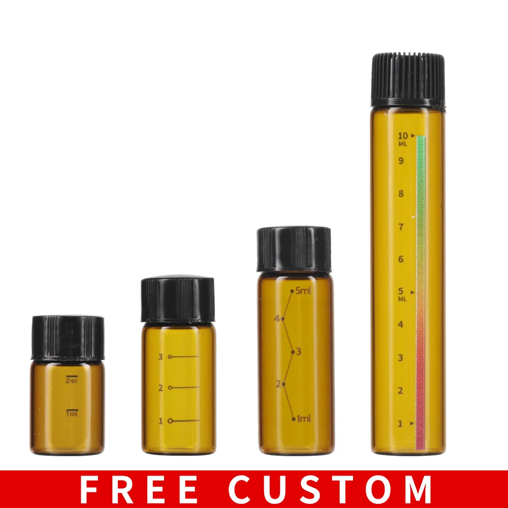 Free Custom Logo 100Pcs/Lot 2ml 3ml 5ml 10ml Portable Mini Brown Glass Bottle with Scale For cosmetic container travel
Free Custom Logo 100Pcs/Lot 2ml 3ml 5ml 10ml Portable Mini Brown Glass Bottle with Scale For cosmetic container travel