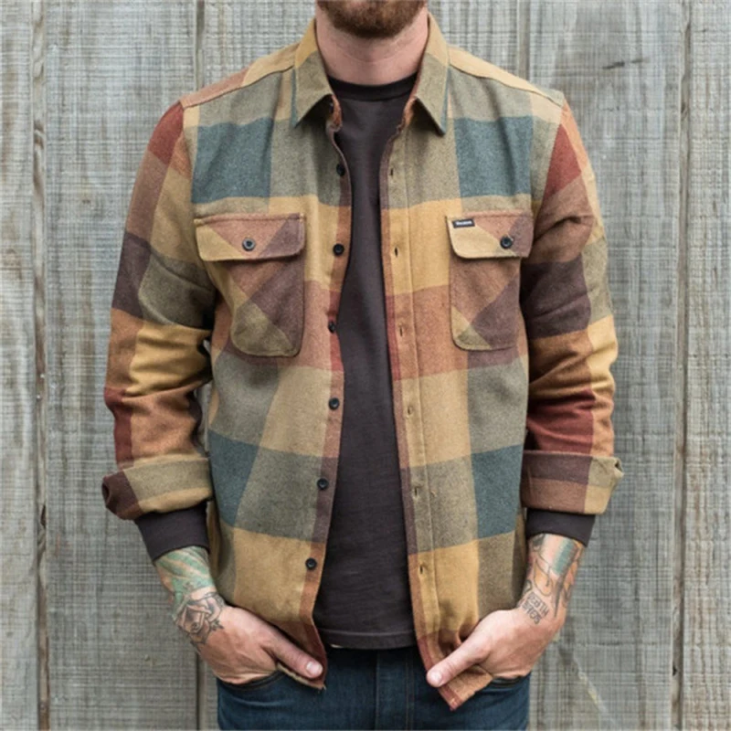 2021 New Autumn Mens Fashion Printed Buttoned Jackets Men Casual Slim Turn-down Collar Coats Vintage Plaid Outerwear Streetwear
2021 New Autumn Mens Fashion Printed Buttoned Jackets Men Casual Slim Turn-down Collar Coats Vintage Plaid Outerwear Streetwear