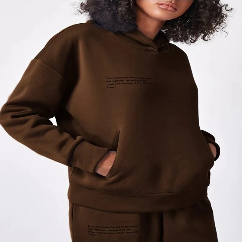 Fleece Solid Women's Tracksuit Suit O-neck Hoodies Print Pants For Women 2021 Autumn Winter Elastic Waist Ladies Casual Suits
Fleece Solid Women's Tracksuit Suit O-neck Hoodies Print Pants For Women 2021 Autumn Winter Elastic Waist Ladies Casual Suits