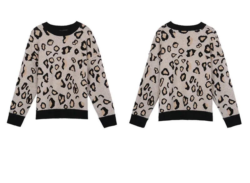 SAYTHEN Retro women leopard knitted sweater winter animal print winter thick long sleeve female pullovers casual tops
SAYTHEN Retro women leopard knitted sweater winter animal print winter thick long sleeve female pullovers casual tops