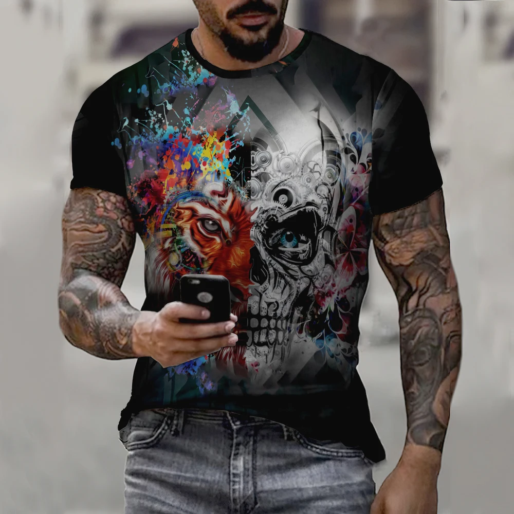 Gothic Halloween New 3D T-shirt Male/Female Skull 2021T-shirt Printed Skull Summer Top Casual T-shirt Short Sleeve Streetwear
Gothic Halloween New 3D T-shirt Male/Female Skull 2021T-shirt Printed Skull Summer Top Casual T-shirt Short Sleeve Streetwear