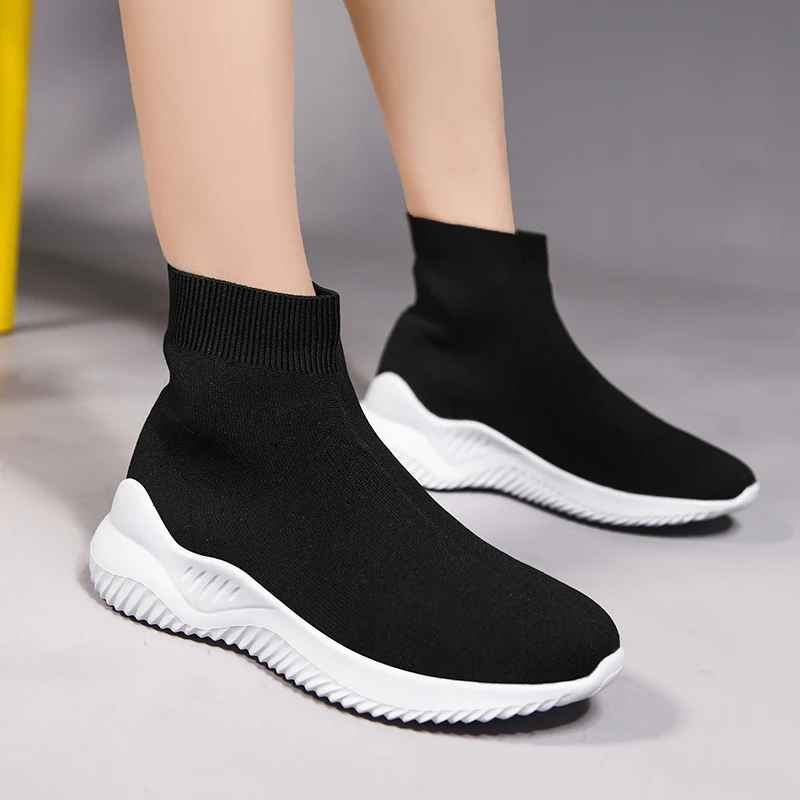 2019 Spring autumn Shoes Women Fashion Sneakers Slip On Women Black Sock Shoes Platform Plus Size 40 Loafers Walking Flats
2019 Spring autumn Shoes Women Fashion Sneakers Slip On Women Black Sock Shoes Platform Plus Size 40 Loafers Walking Flats