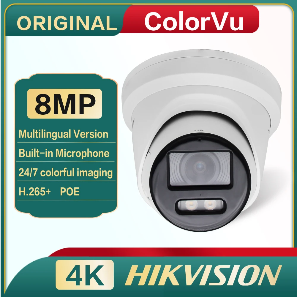 DS-2CD2387G2-LU New Original Hikvision 8 MP ColorVu Fixed Turret Network Camera Built-in Microphone H.265+ POE
DS-2CD2387G2-LU New Original Hikvision 8 MP ColorVu Fixed Turret Network Camera Built-in Microphone H.265+ POE