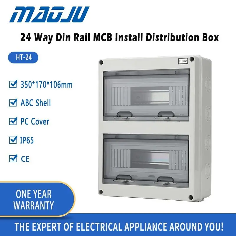 24Way Distribution Box MCB Double-deck Terminal Electrical Controal Enclosure IP65 Waterproof ABS PC Material Juntion Box
24Way Distribution Box MCB Double-deck Terminal Electrical Controal Enclosure IP65 Waterproof ABS PC Material Juntion Box