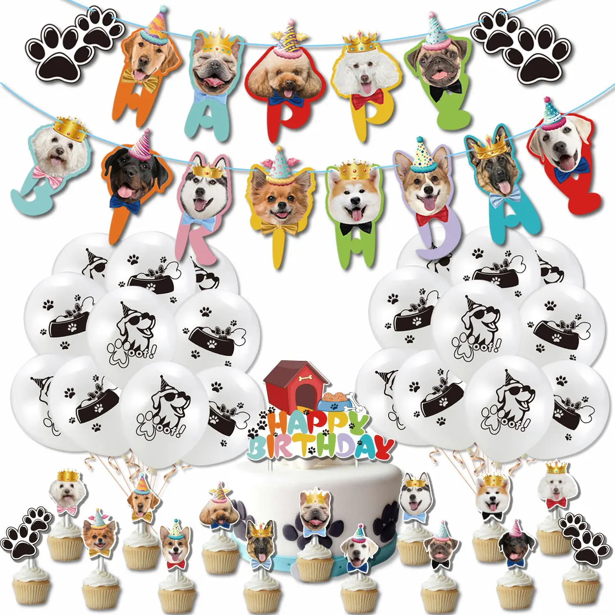 Pet Theme Dog Birthday Party Decoration Supplies Banner Cake Card Latex Balloon Baby Shower Scene Layout Helium Globos Kids Toys
Pet Theme Dog Birthday Party Decoration Supplies Banner Cake Card Latex Balloon Baby Shower Scene Layout Helium Globos Kids Toys