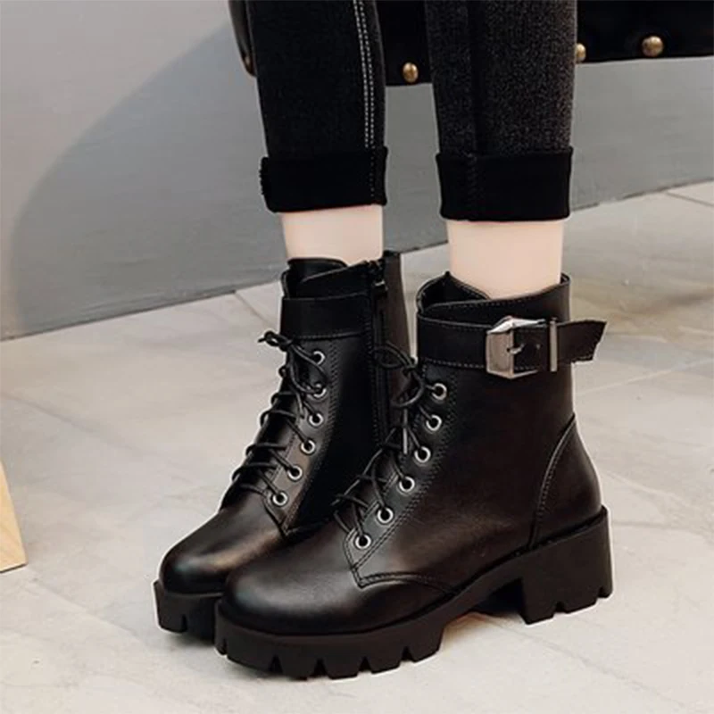 Women's Platform Ankle Boots 2020 Women Warm Lace Up Plush Mid Heels Woman Leather Buckle Pumps Female Zip Footwear Ladies Shoes
Women's Platform Ankle Boots 2020 Women Warm Lace Up Plush Mid Heels Woman Leather Buckle Pumps Female Zip Footwear Ladies Shoes