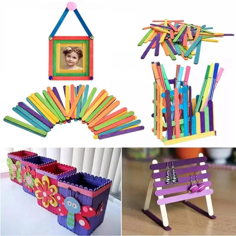 50pcs/lot Kids Hand Crafts Art DIY Cake Making Children Gift Wooden Popsicle Ice Cream Stick Colorful
50pcs/lot Kids Hand Crafts Art DIY Cake Making Children Gift Wooden Popsicle Ice Cream Stick Colorful