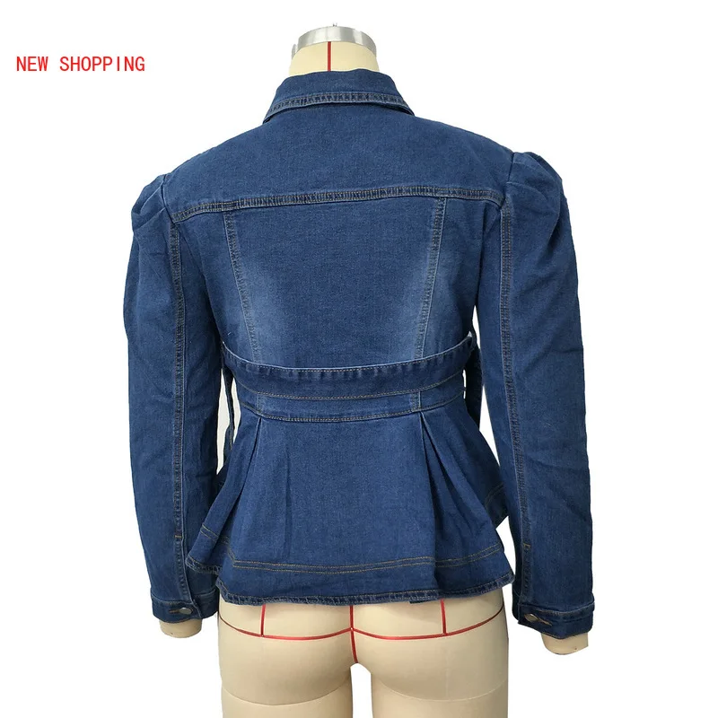 2021 Spring Autumn Ruffle Denim Jacket Women Casual Jacket Bandage Tops Long Sleeve Single Breasted Vintage Jean Coat Streetwear
2021 Spring Autumn Ruffle Denim Jacket Women Casual Jacket Bandage Tops Long Sleeve Single Breasted Vintage Jean Coat Streetwear