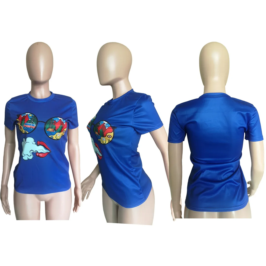 European and American women's clothing home cartoon print casual jacket T-shirt woman
European and American women's clothing home cartoon print casual jacket T-shirt woman