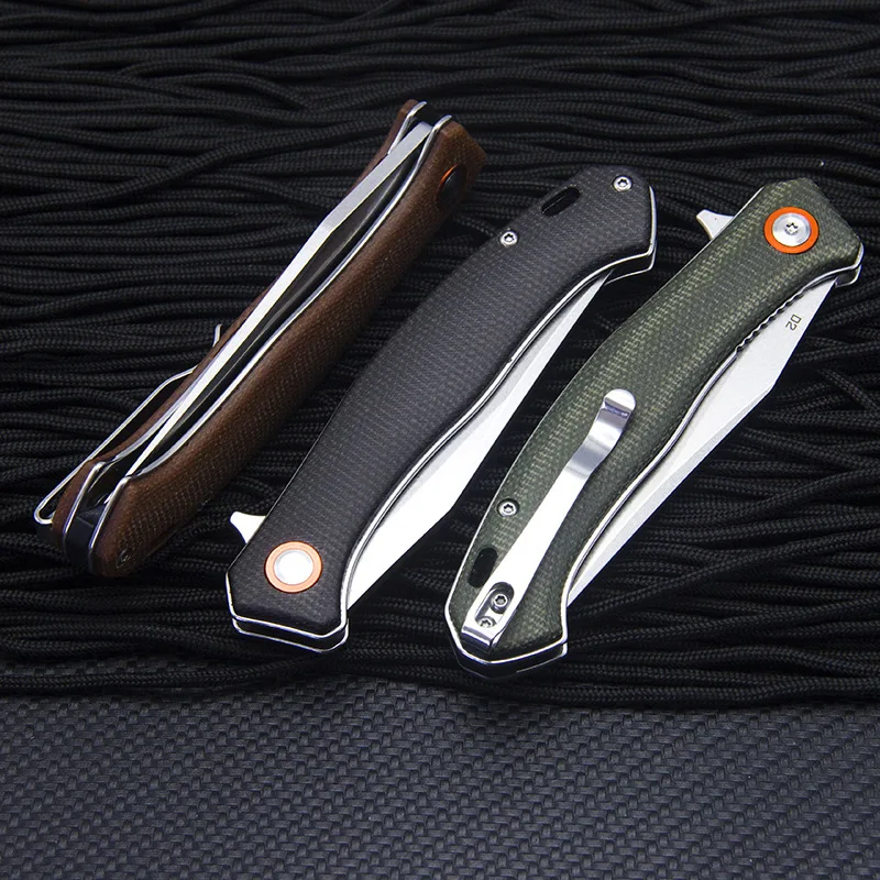 New GT958 Outdoor Folding Pocket Knife Flax Fiber Handle D2 Blade Multi Camping Hunting Survival Tactical Fruit Knives EDC Tools
New GT958 Outdoor Folding Pocket Knife Flax Fiber Handle D2 Blade Multi Camping Hunting Survival Tactical Fruit Knives EDC Tools
