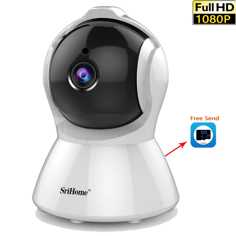 Беспроводная IP-камера SriHome SH025 1080P с автоматическим отслеживанием, ИК ночным видением
Беспроводная IP-камера SriHome SH025 1080P с автоматическим отслеживанием, ИК ночным видением