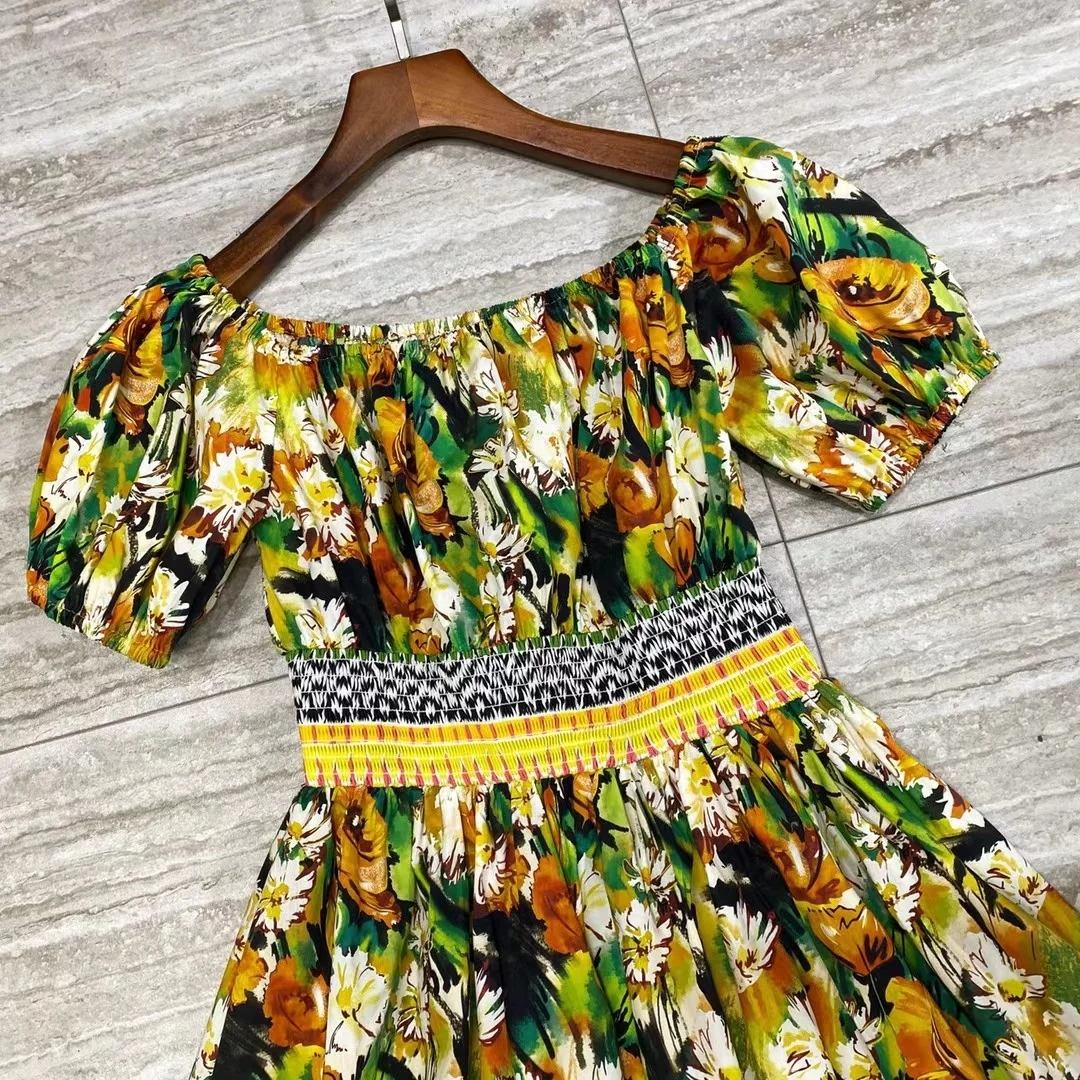 100% Cotton Summer Cottagecor Dress Lady Off The Shoulder Floral Print Mori Picnic Robe Elastic Waist Mujer Vestido
100% Cotton Summer Cottagecor Dress Lady Off The Shoulder Floral Print Mori Picnic Robe Elastic Waist Mujer Vestido