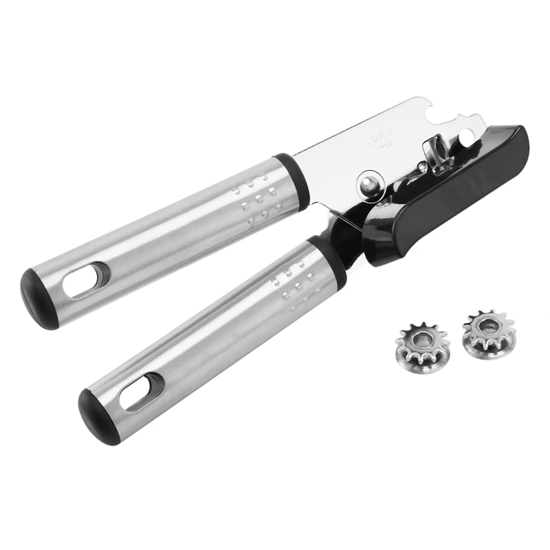 Kitchen Manual Can Opener Stainless Steel Can Opener, Easy Turn Knob Durable Handheld Can Opener With 2 Spare Wheel
Kitchen Manual Can Opener Stainless Steel Can Opener, Easy Turn Knob Durable Handheld Can Opener With 2 Spare Wheel