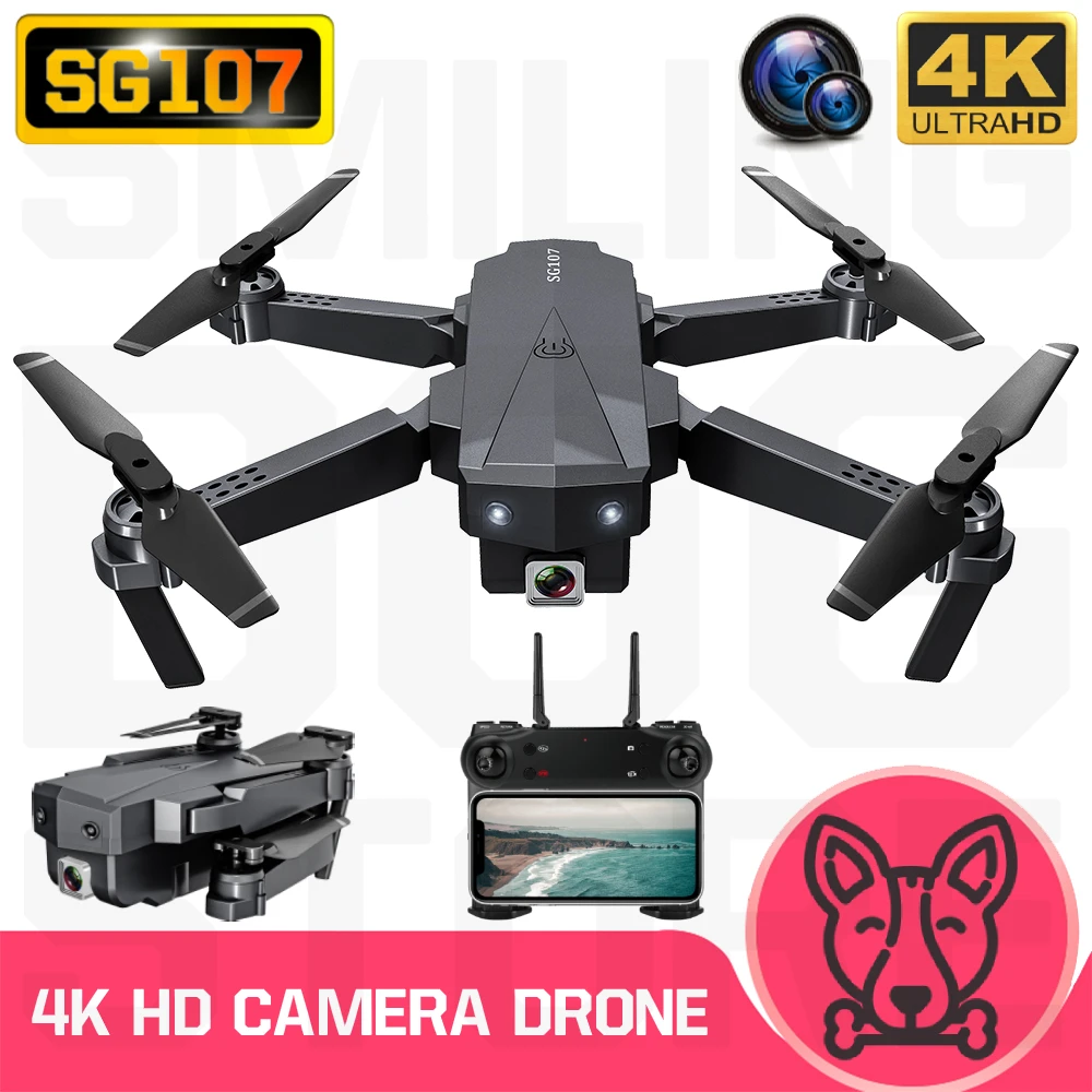 Радиоуправляемый квадрокоптер SG107 Дрон 4K HD камера Wi Fi FPV удерживание высоты