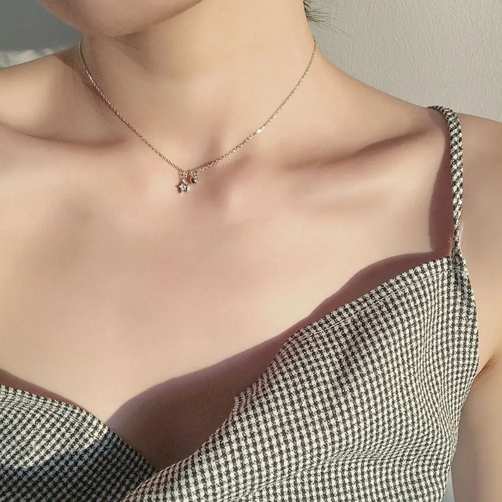 Shiny Star Bells Choker Fashion Jewelry Women Gifts Star Necklace Clavicle Chain Zircon Pandent Daily Collares
Shiny Star Bells Choker Fashion Jewelry Women Gifts Star Necklace Clavicle Chain Zircon Pandent Daily Collares